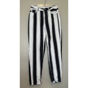 BDG Urban Outfitters MOM Jeans Striped Size 28 Black White Denim Jeans Pants